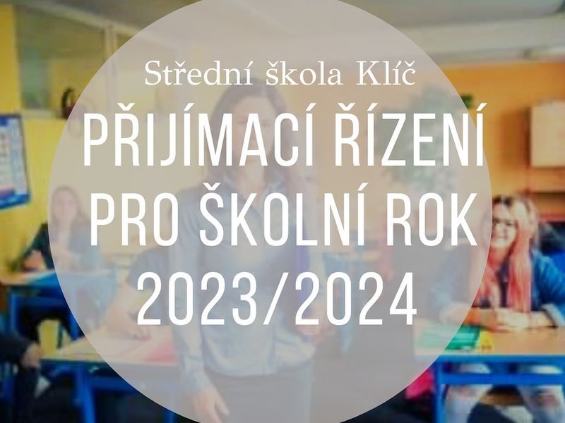 Přijímací řízení 2023/2024